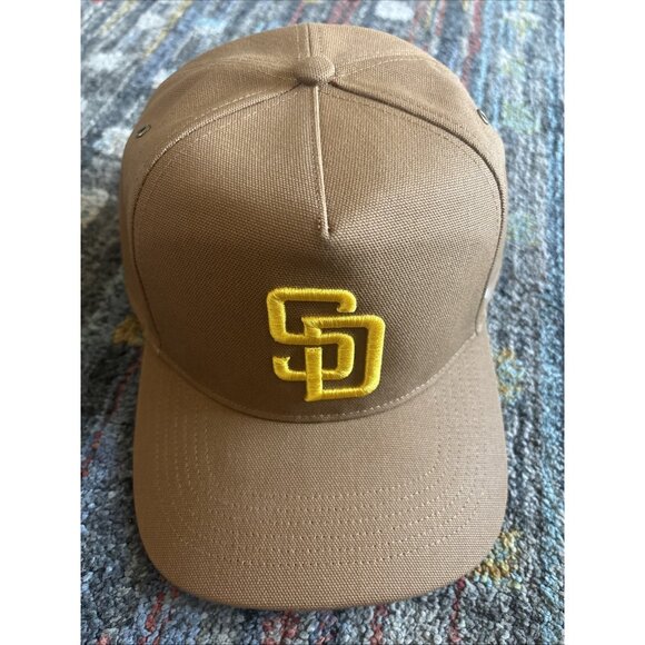 San Diego Padres Carhartt x '47 Hitch Adjustable Snapback Hat Cap Men's Brown - Picture 5 of 7